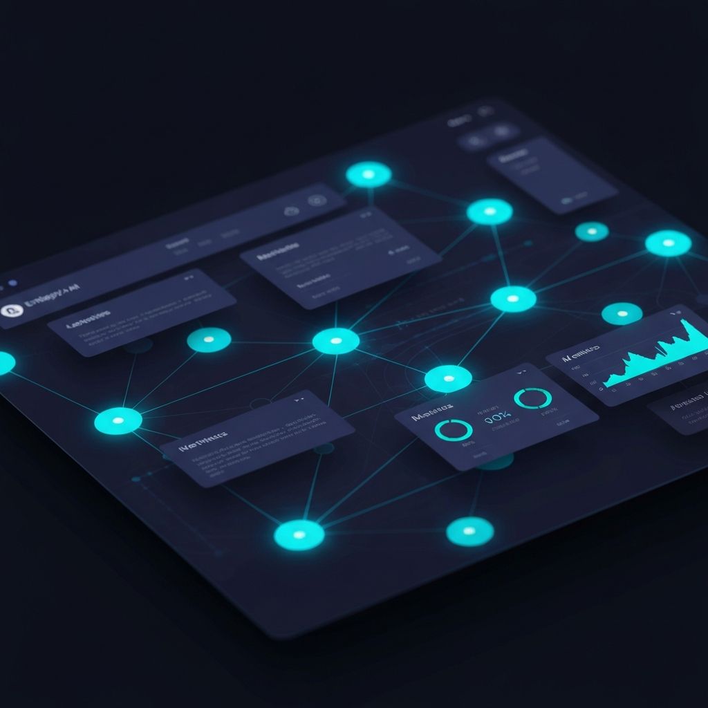 NexusAI enterprise dashboard showing AI automation workflows